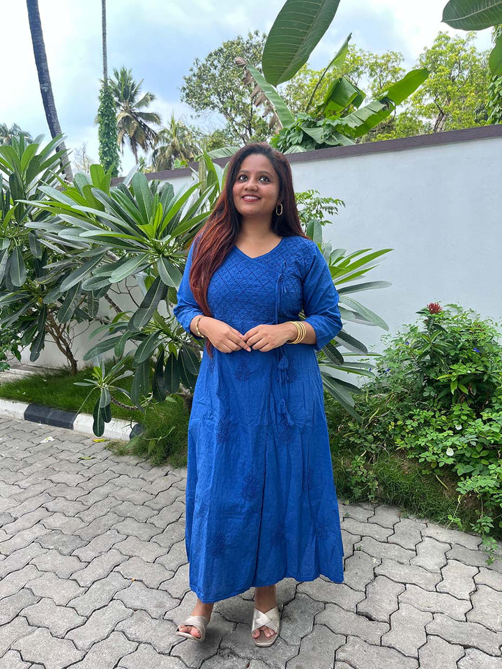 Royal Blue Angrakha