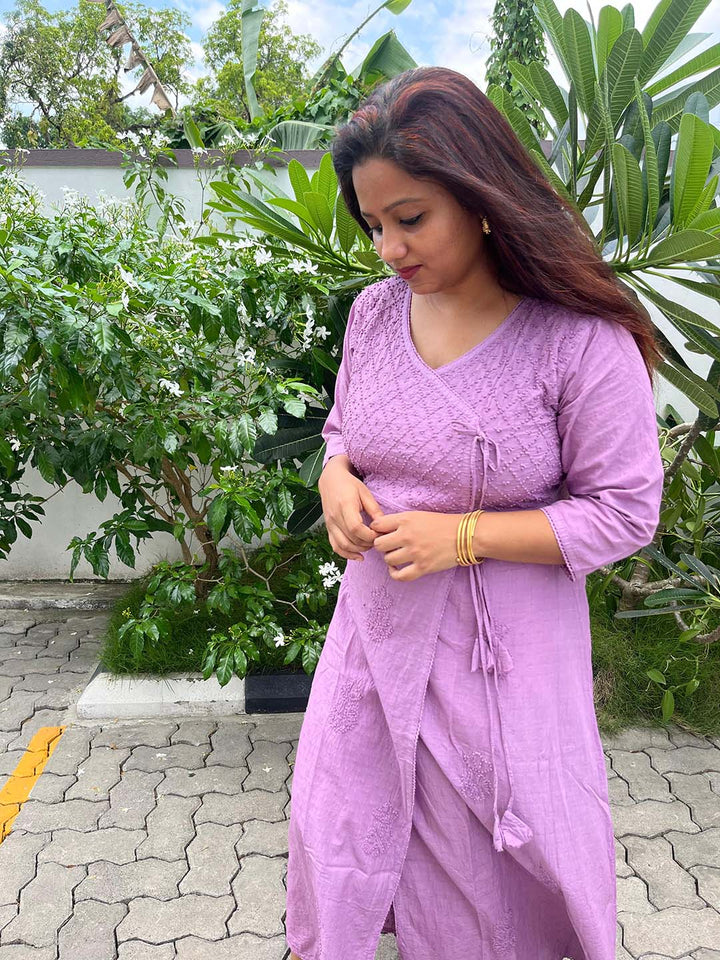 Pink Lavender Angrakha