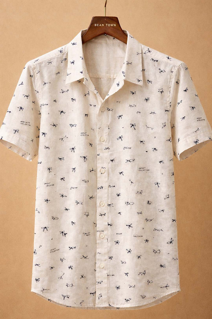 Off White Printed Shirt