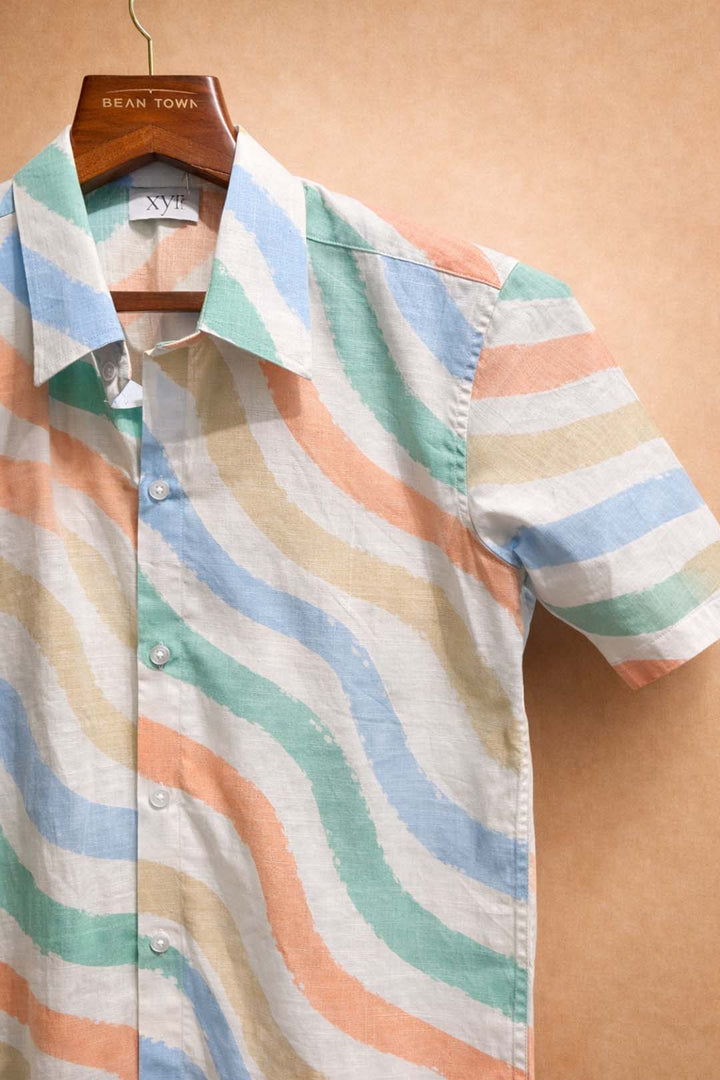 Pastel Wave Print Shirt