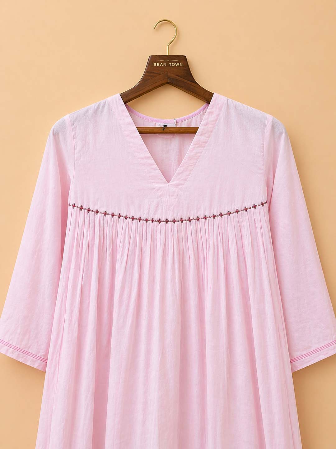 Rossy - Pink Pleated Midi Dress