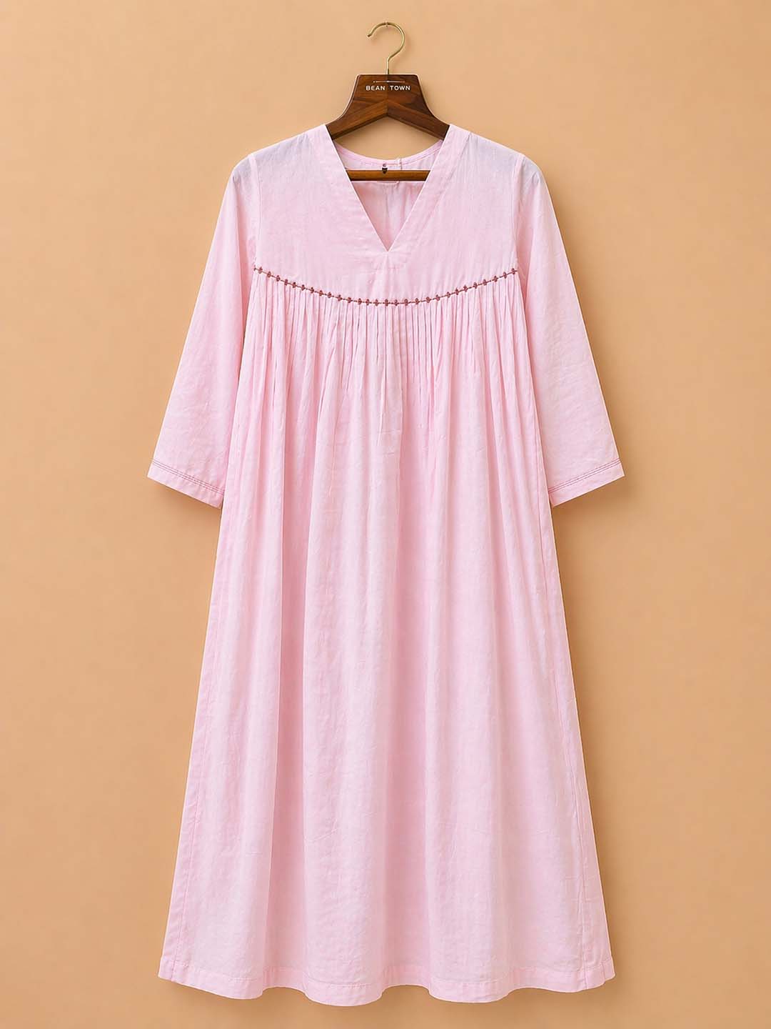Rossy - Pink Pleated Midi Dress