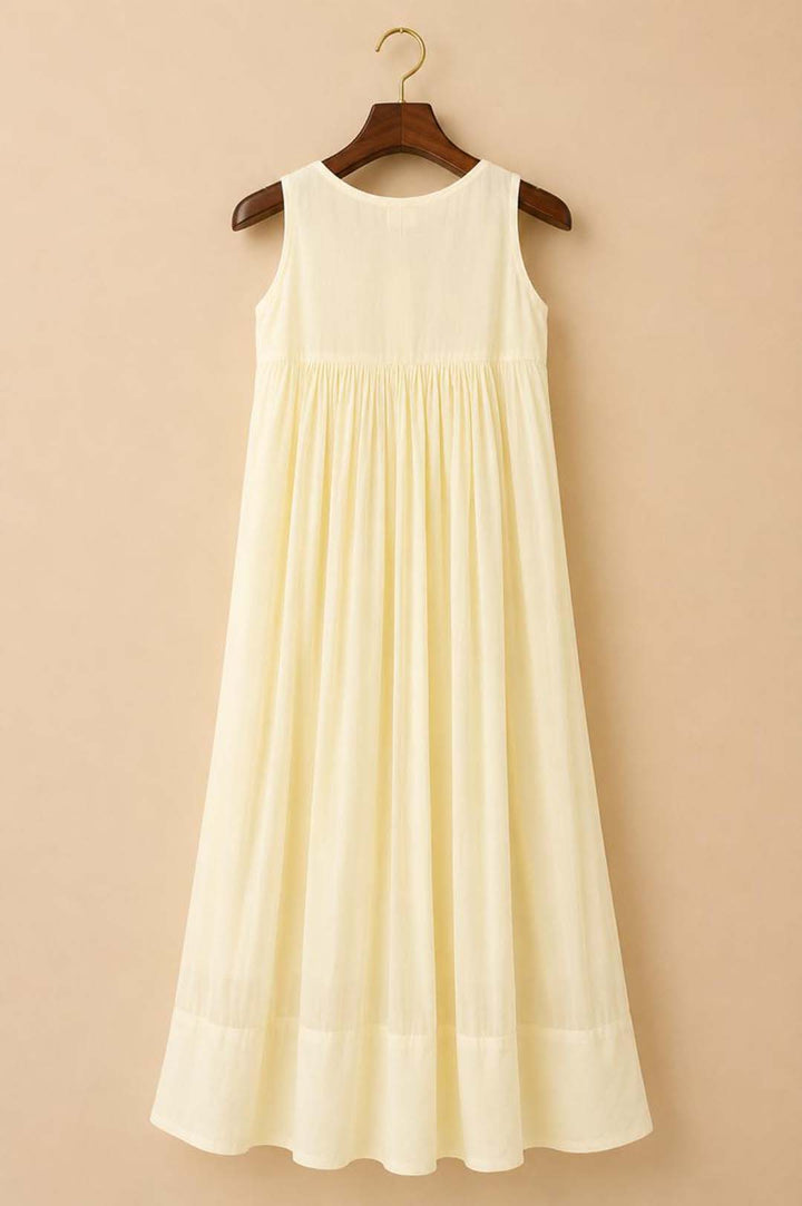 Julia- Butter Yellow Sleeveless Dress