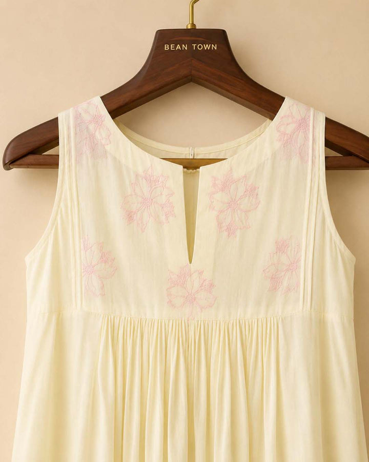 Julia- Butter Yellow Sleeveless Dress
