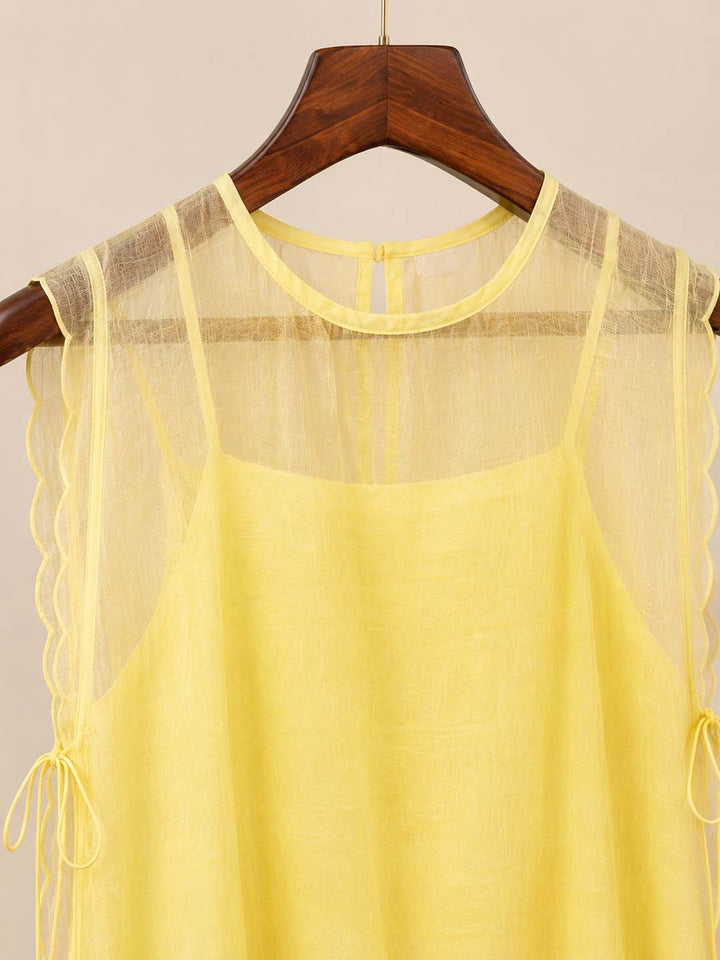 Eloise - Soft Yellow &amp; Peach Ombre Dress