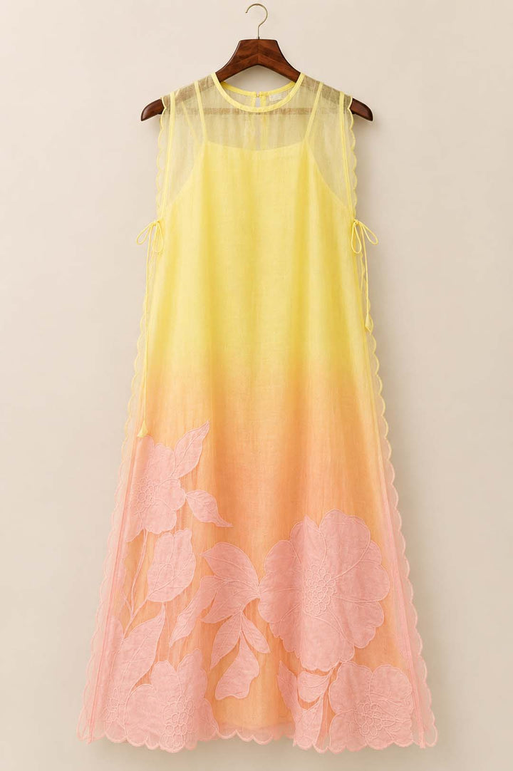 Eloise - Soft Yellow &amp; Peach Ombre Dress