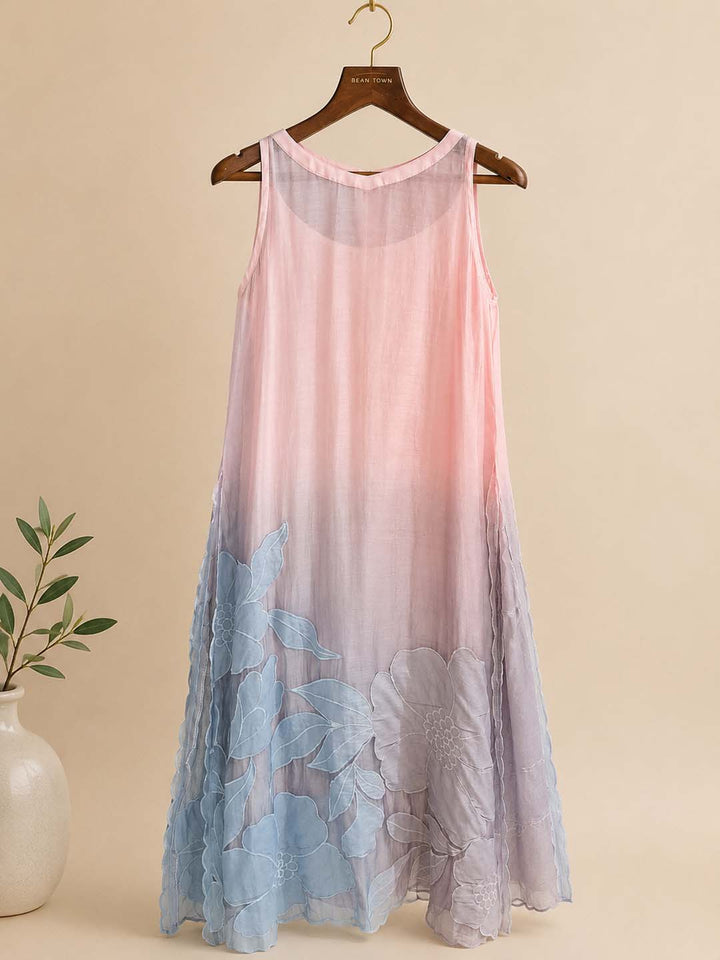 Daphne-Blush Pink Ombre Dress