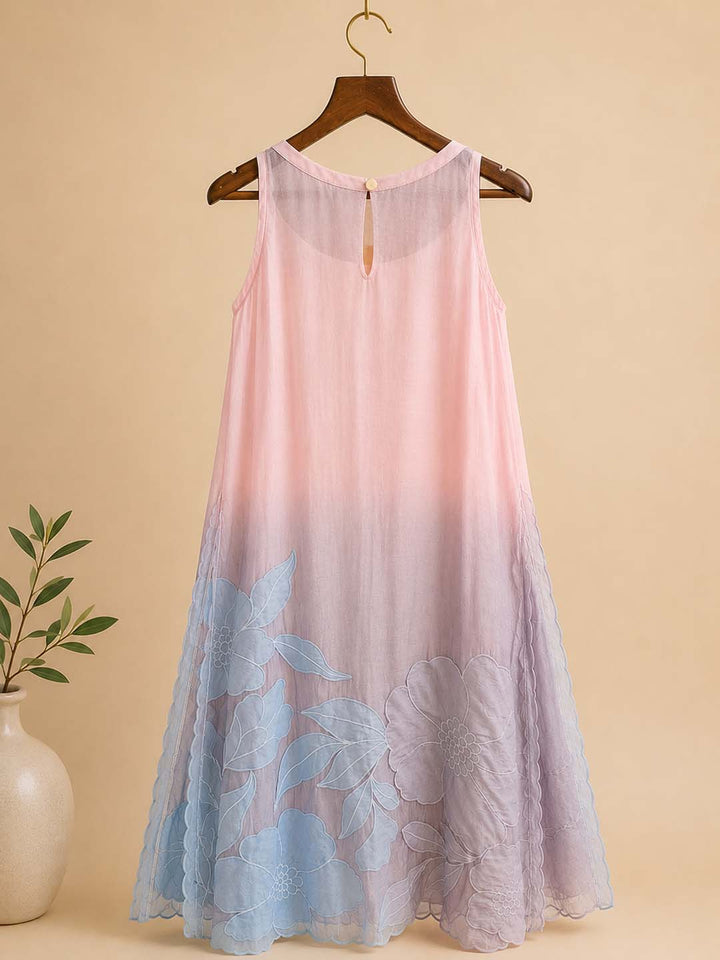Daphne-Blush Pink Ombre Dress