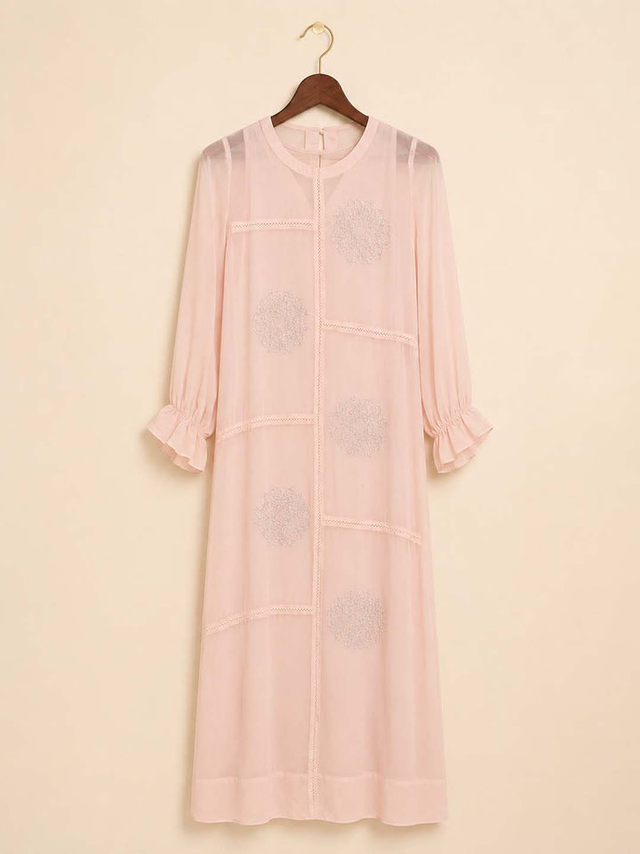 Sophy - Pink Embellished Panelled Maxi Dress