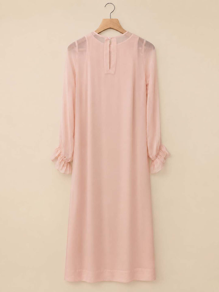 Sophy - Pink Embellished Panelled Maxi Dress
