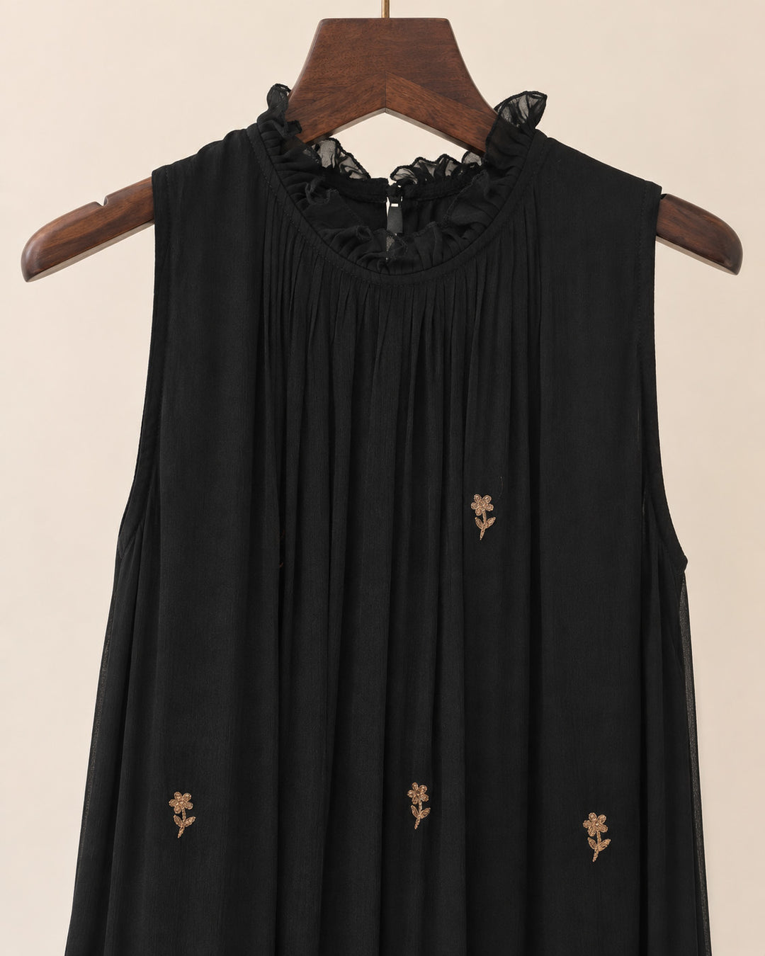 Rishika-Black High Neck Dress