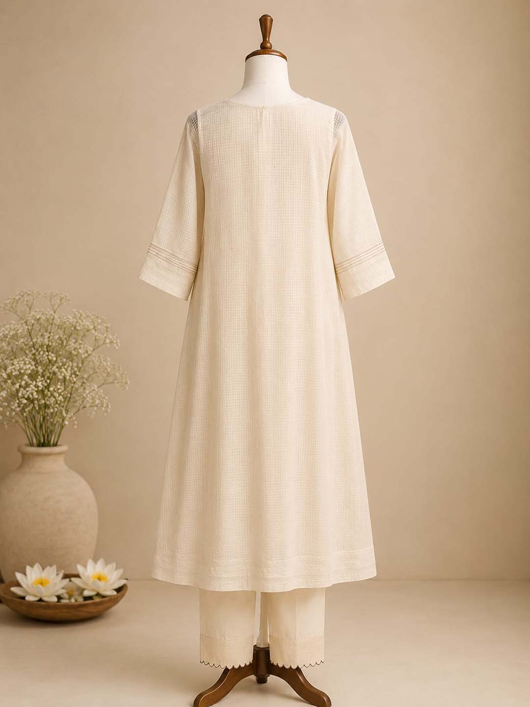 Maya -Offwhite Embroidered  Salwar Set