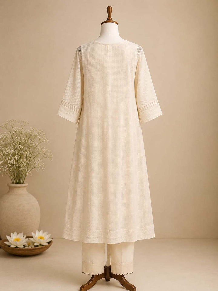 Maya -Offwhite Embroidered  Salwar Set