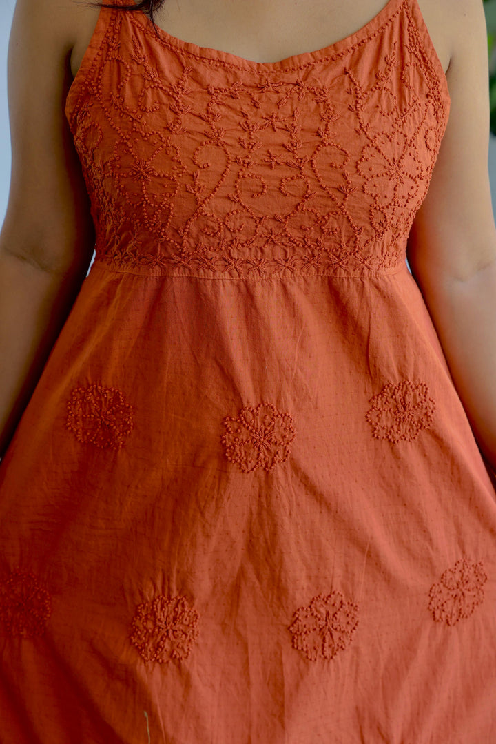 Rust Orange Dress