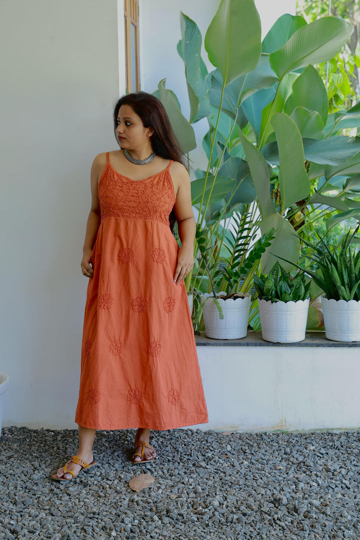 Rust Orange Dress