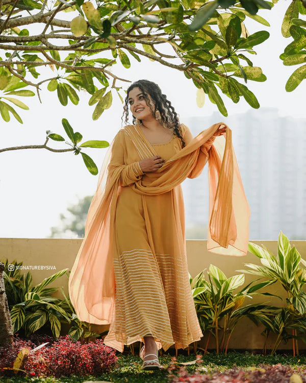 Sun-Kissed Elegance Anarkali Set