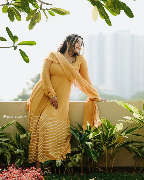 Sun-Kissed Elegance Anarkali Set