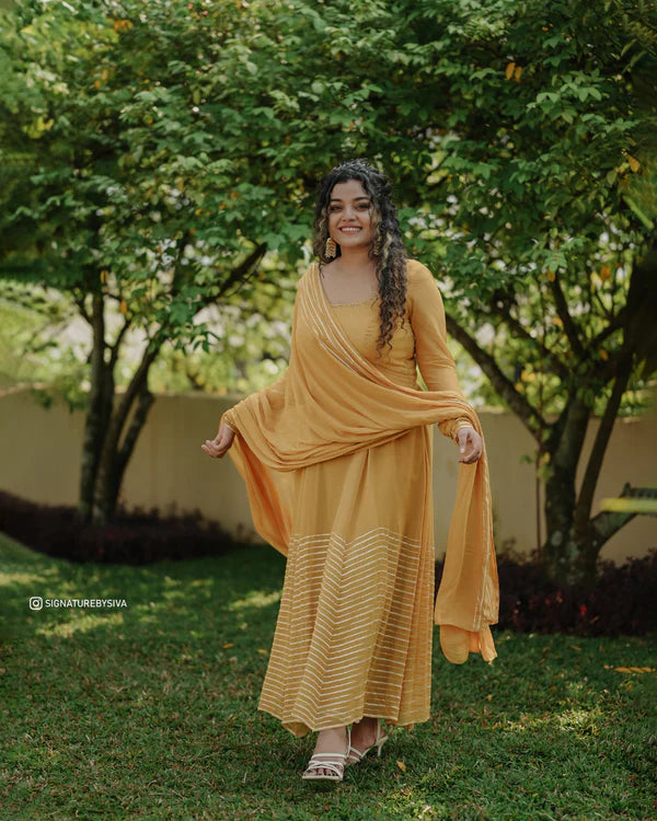 Sun-Kissed Elegance Anarkali Set