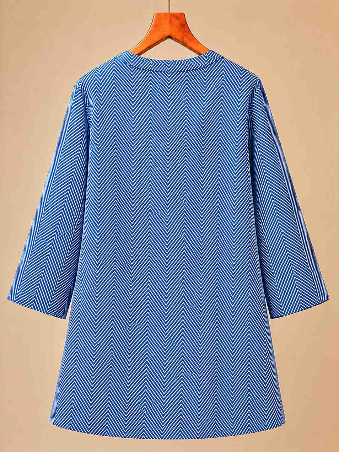 Indigo Embroidered Short Kurti