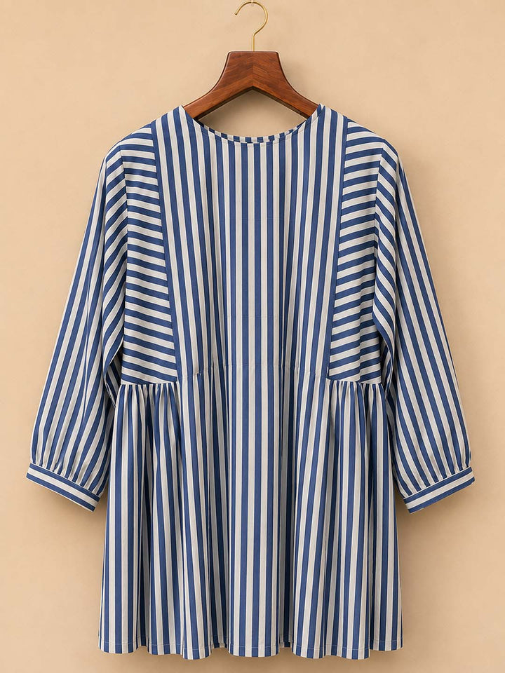 Indigo Striped Short Top