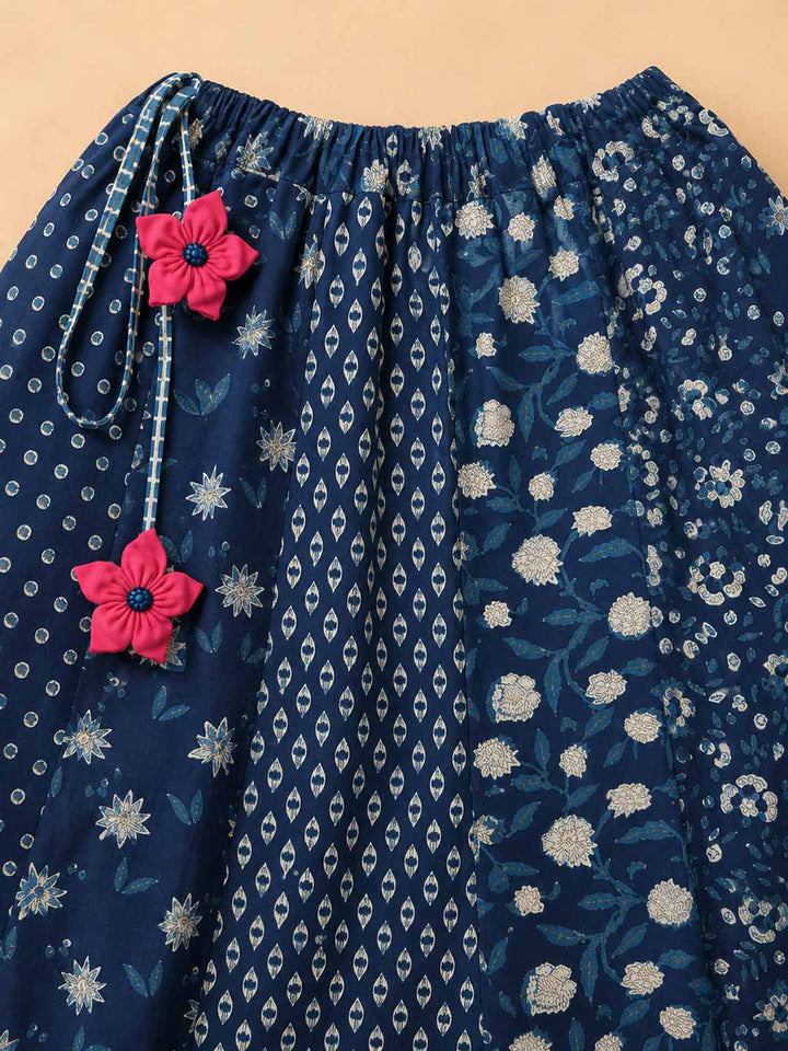 Indigo Print Skirt