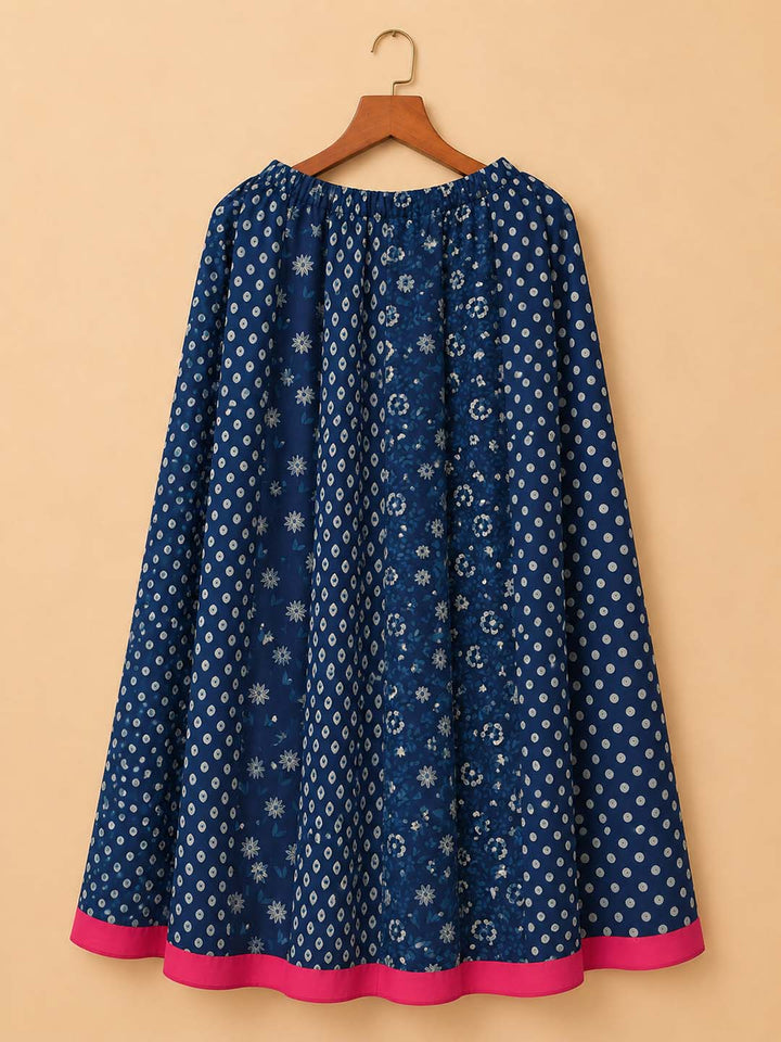 Indigo Print Skirt