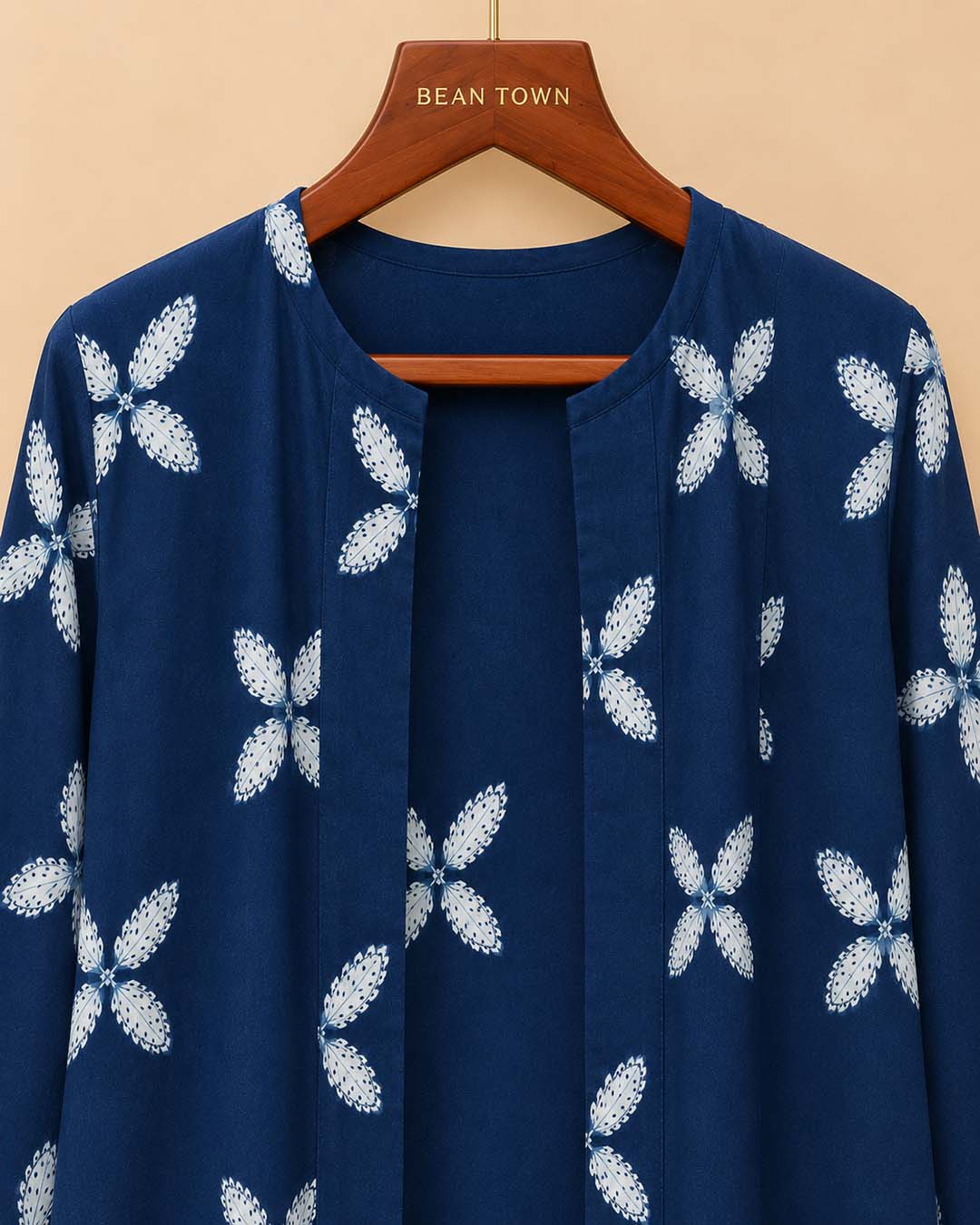 Indigo Floral Print Jacket