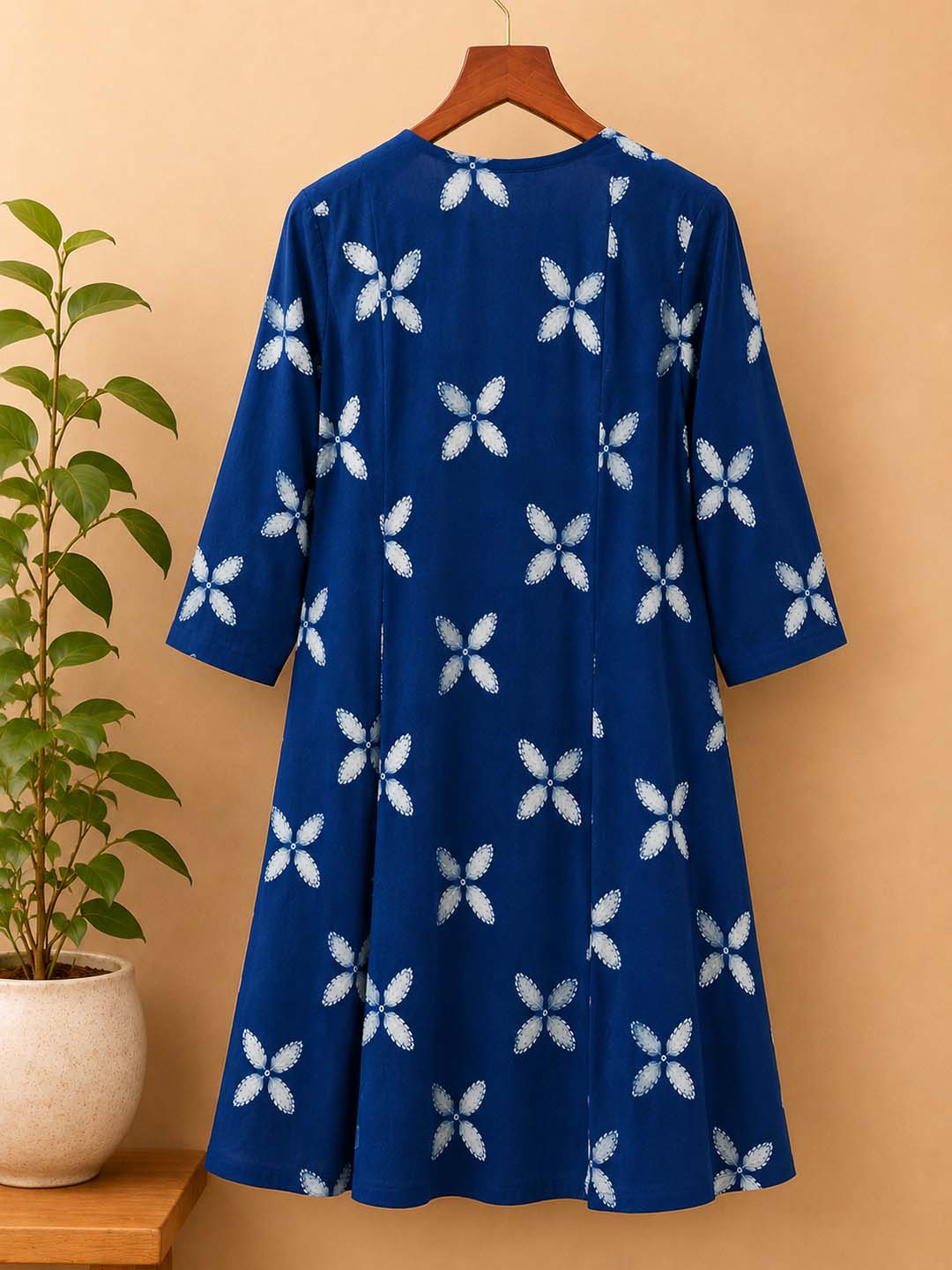 Indigo Floral Print Jacket