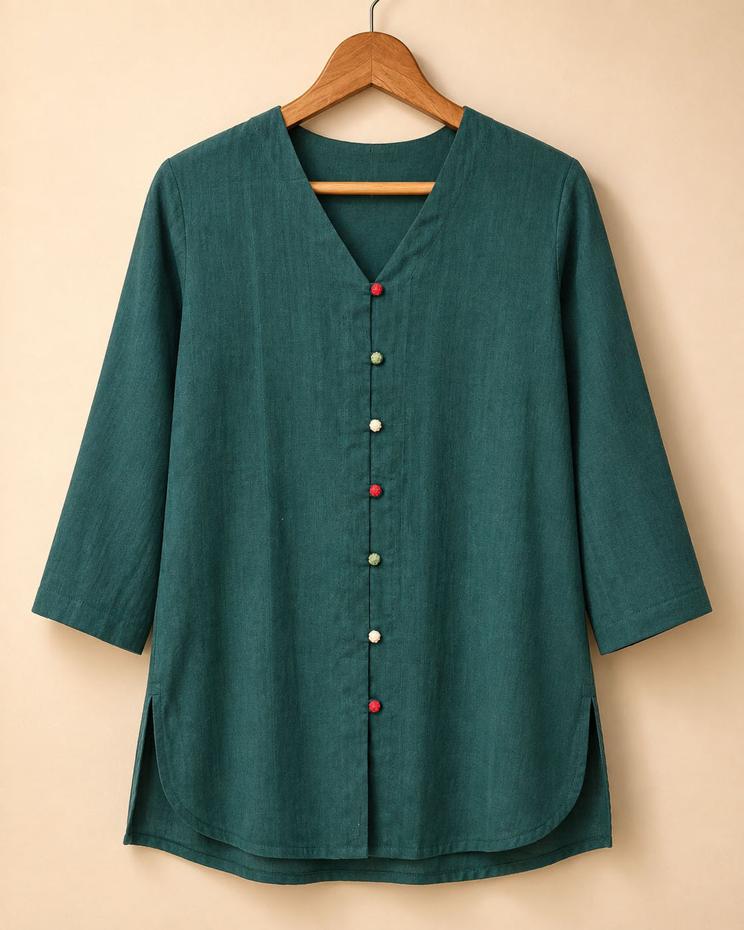 Teal Green Shirt Kurta