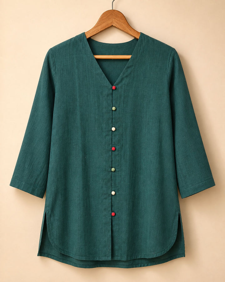 Teal Green Shirt Kurta