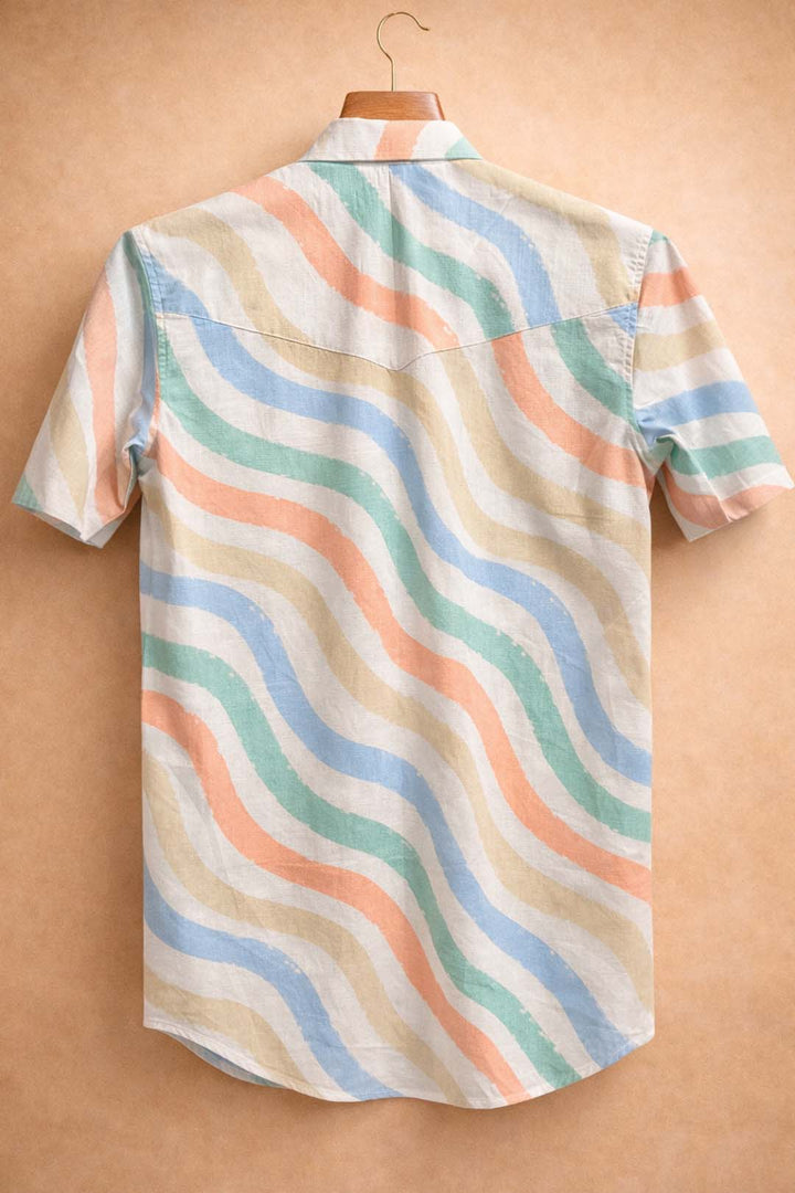 Pastel Wave Print Shirt