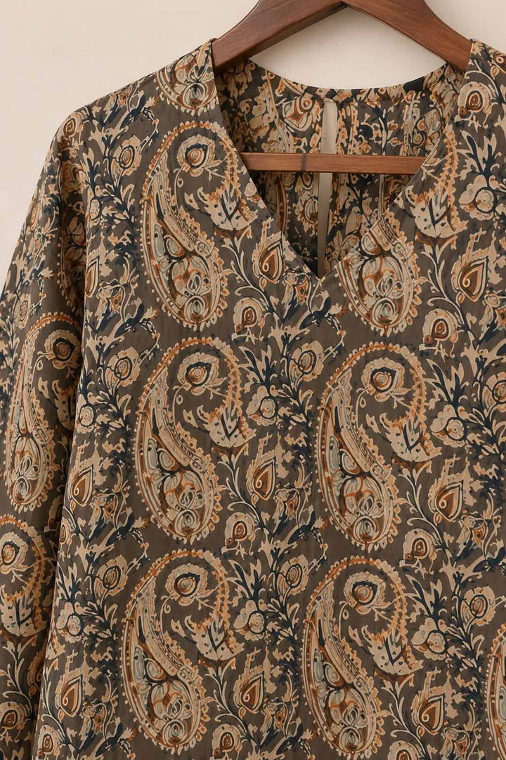 Gram Green Kalamkari Print Co-ord Set