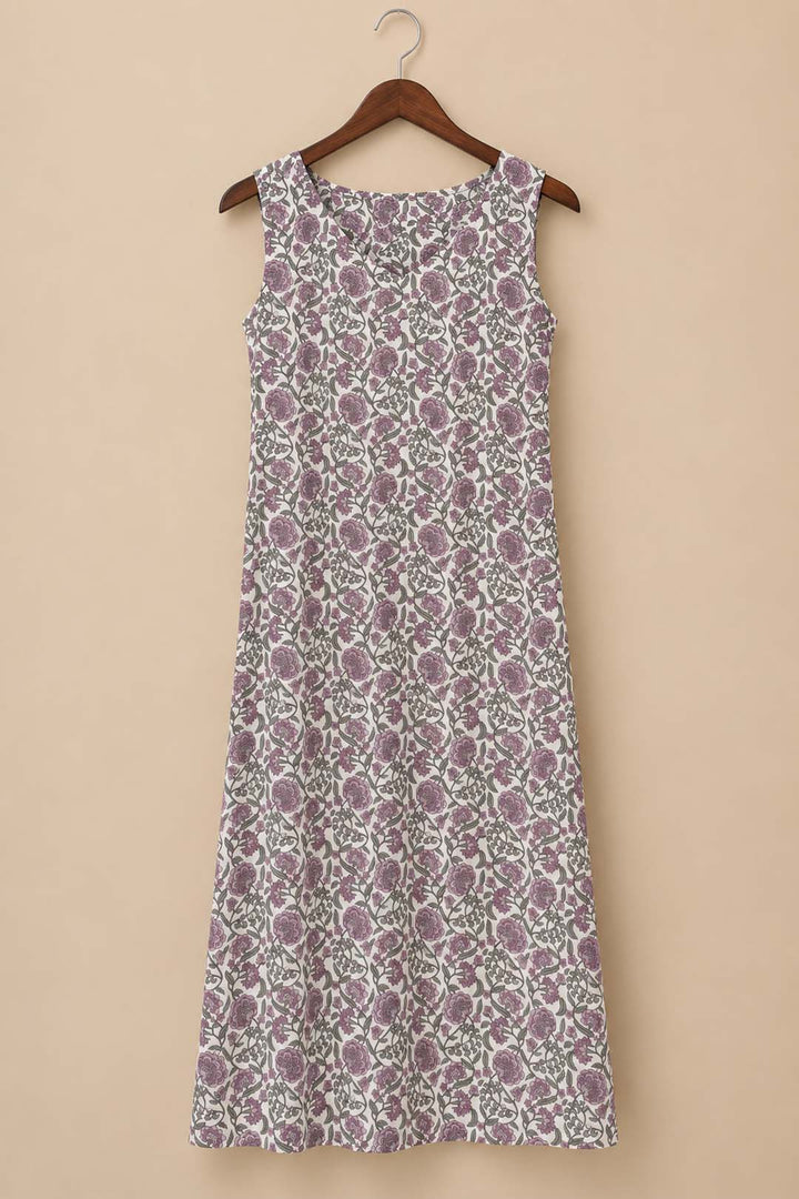 Off White With Onion Pink Floral Slip