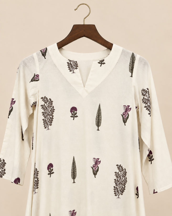 Off White &amp; Onion Pink Floral Dress