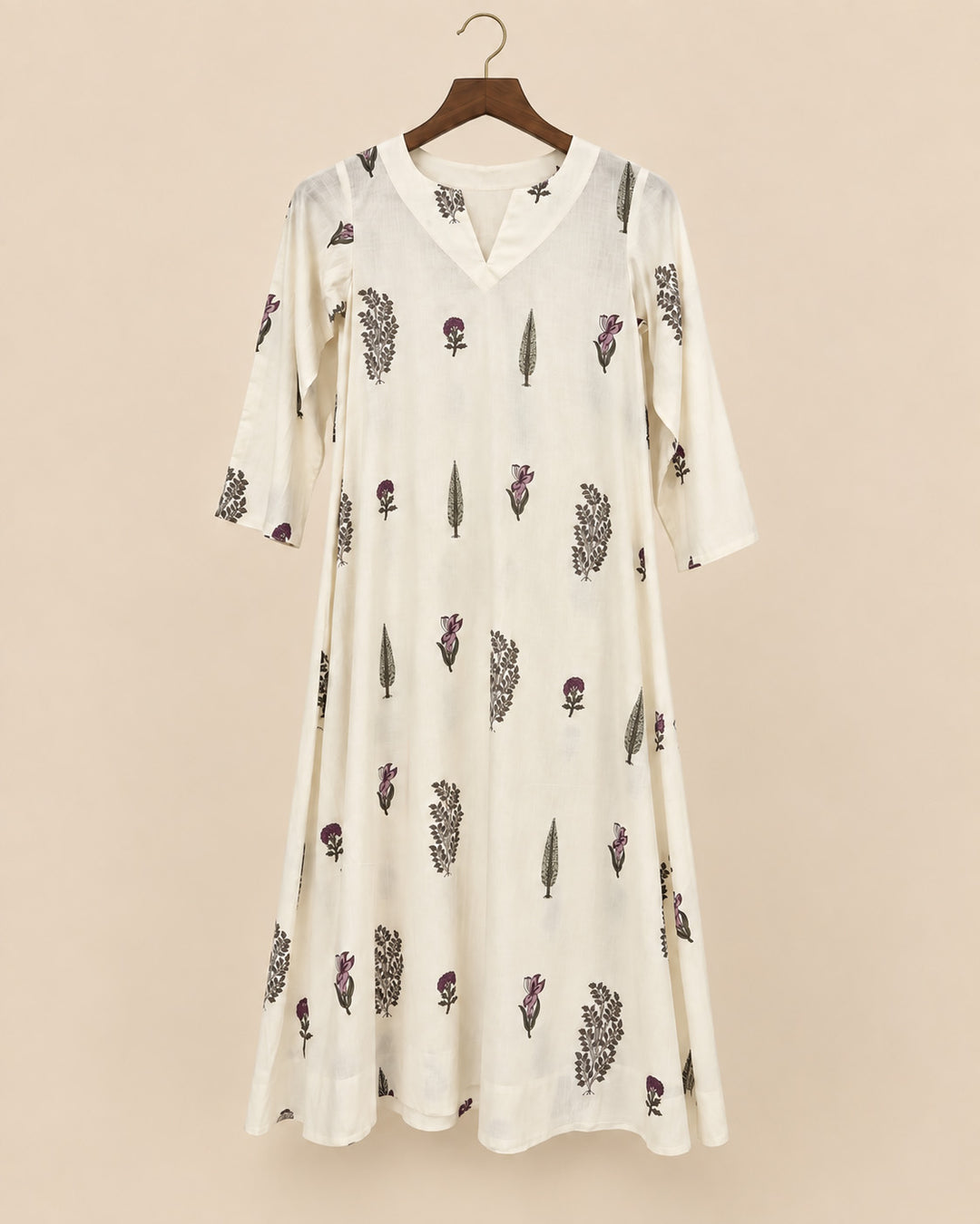 Off White &amp; Onion Pink Floral Dress