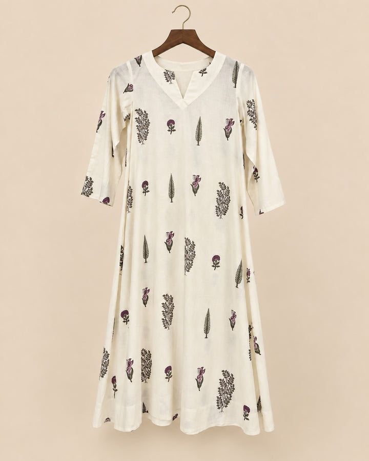 Off White &amp; Onion Pink Floral Dress