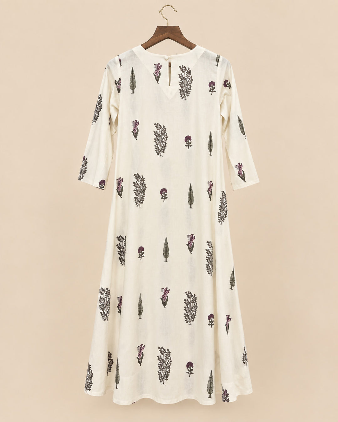 Off White &amp; Onion Pink Floral Dress
