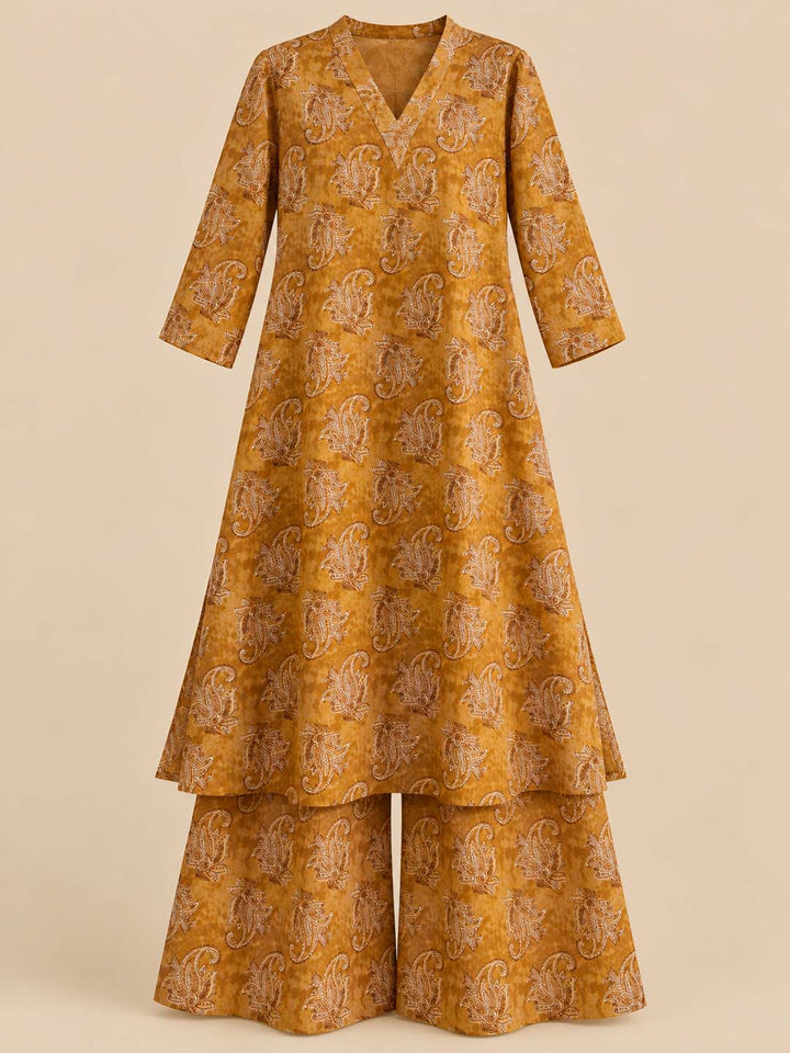 Turmeric Yellow Floral Co-ord Set