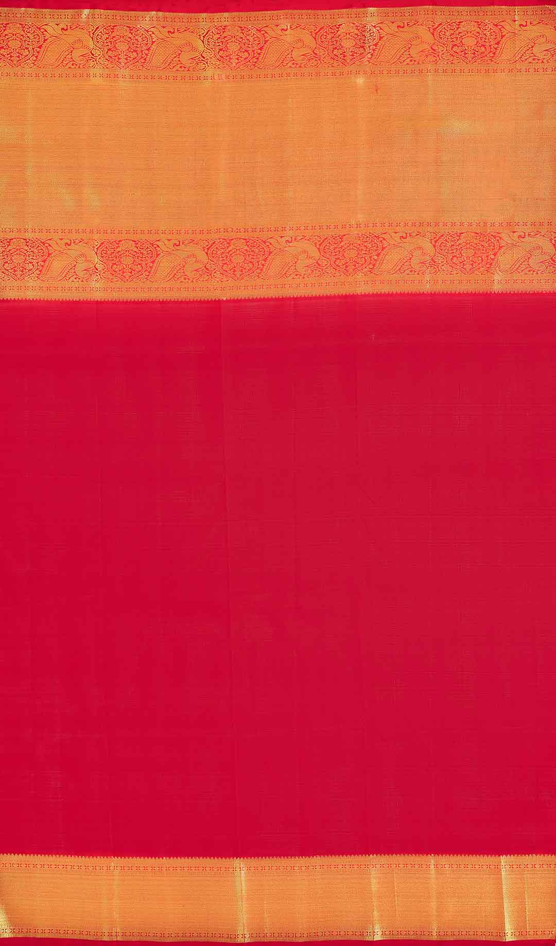 Red Kanchivaram Saree With Floral Brocade