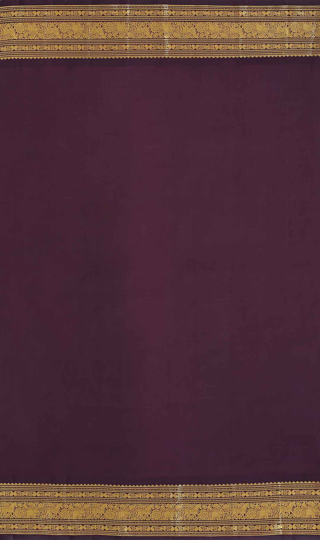 Onion Pink Kanchivarm Saree With Wine Border