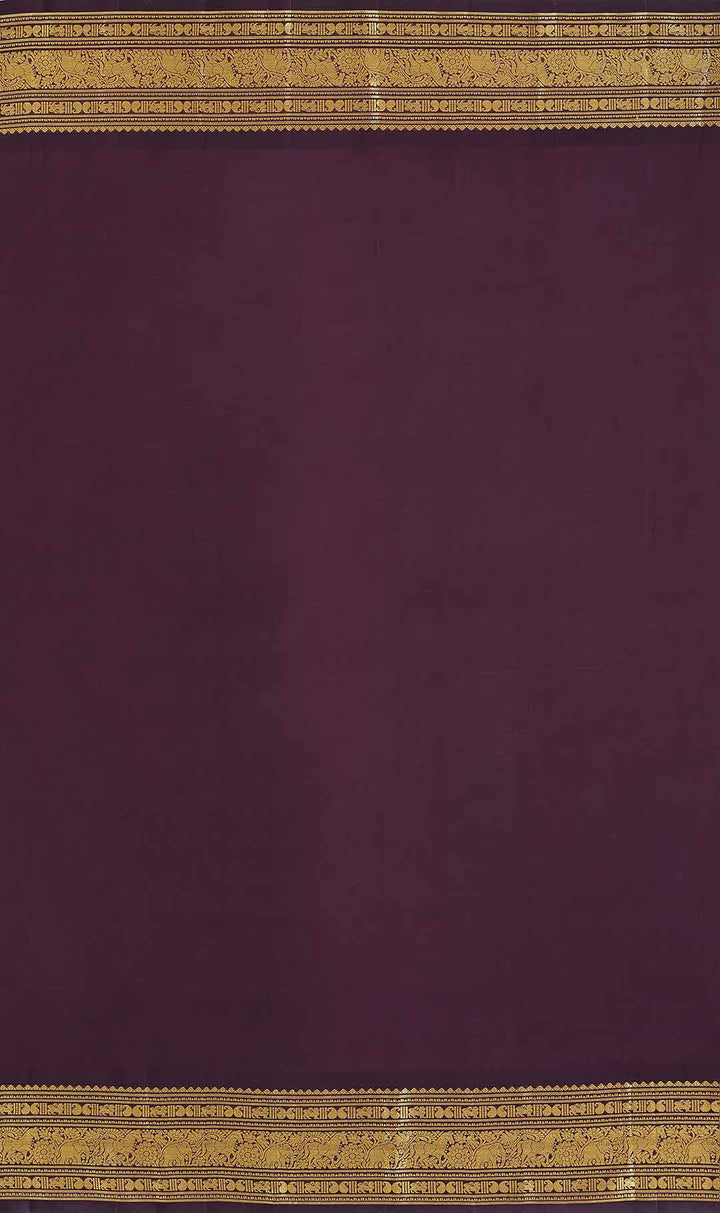 Onion Pink Kanchivarm Saree With Wine Border