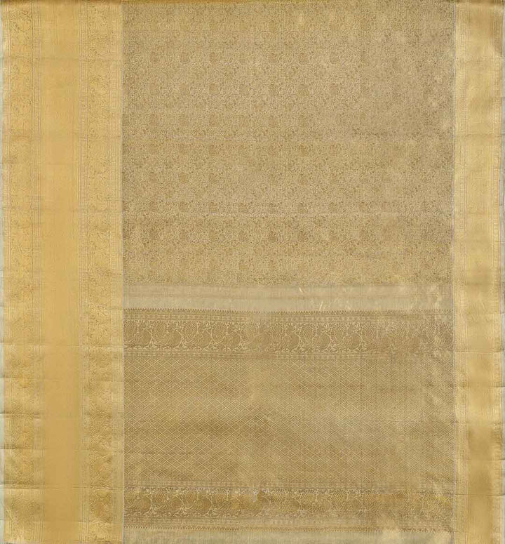 Gin Green Tissue Brocade Kanchivaram Saree