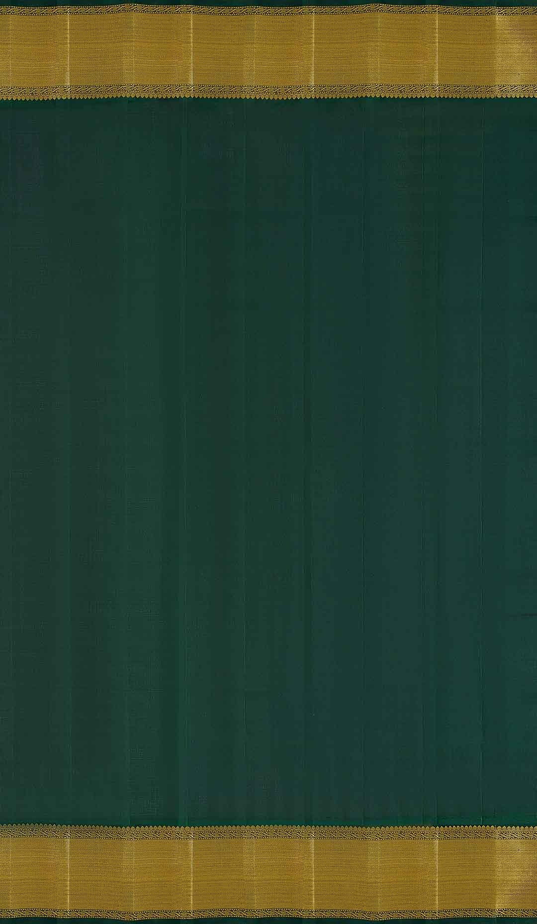 Mango Yellow Kanchivaram Saree With Bottle Green Border