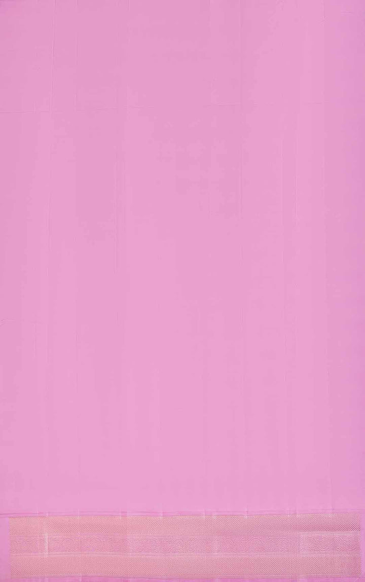 Wine Purple Kanchivaram Saree With Pink Border