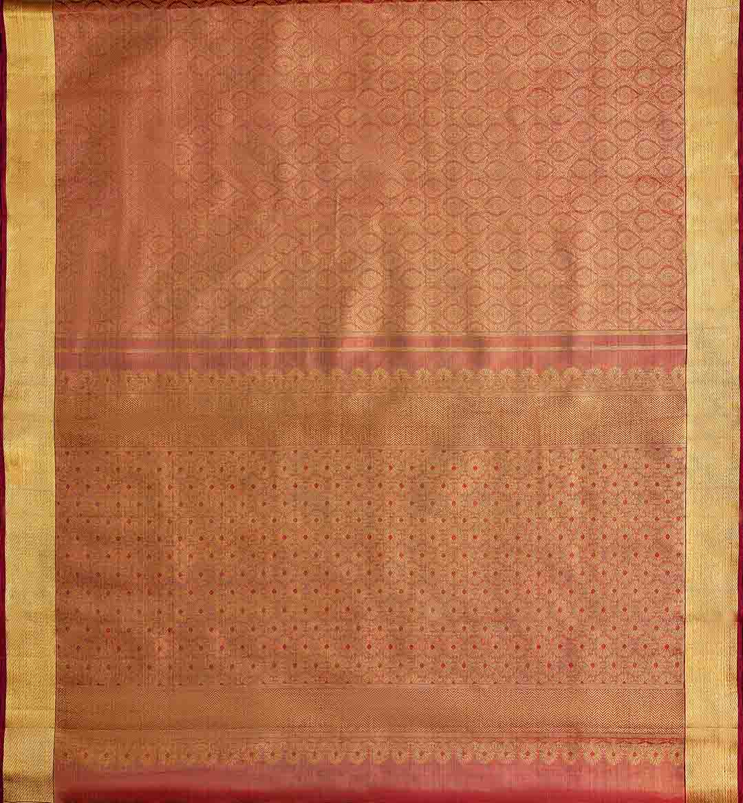 Burgundy Kanchivaram Saree With Tissue Brocade