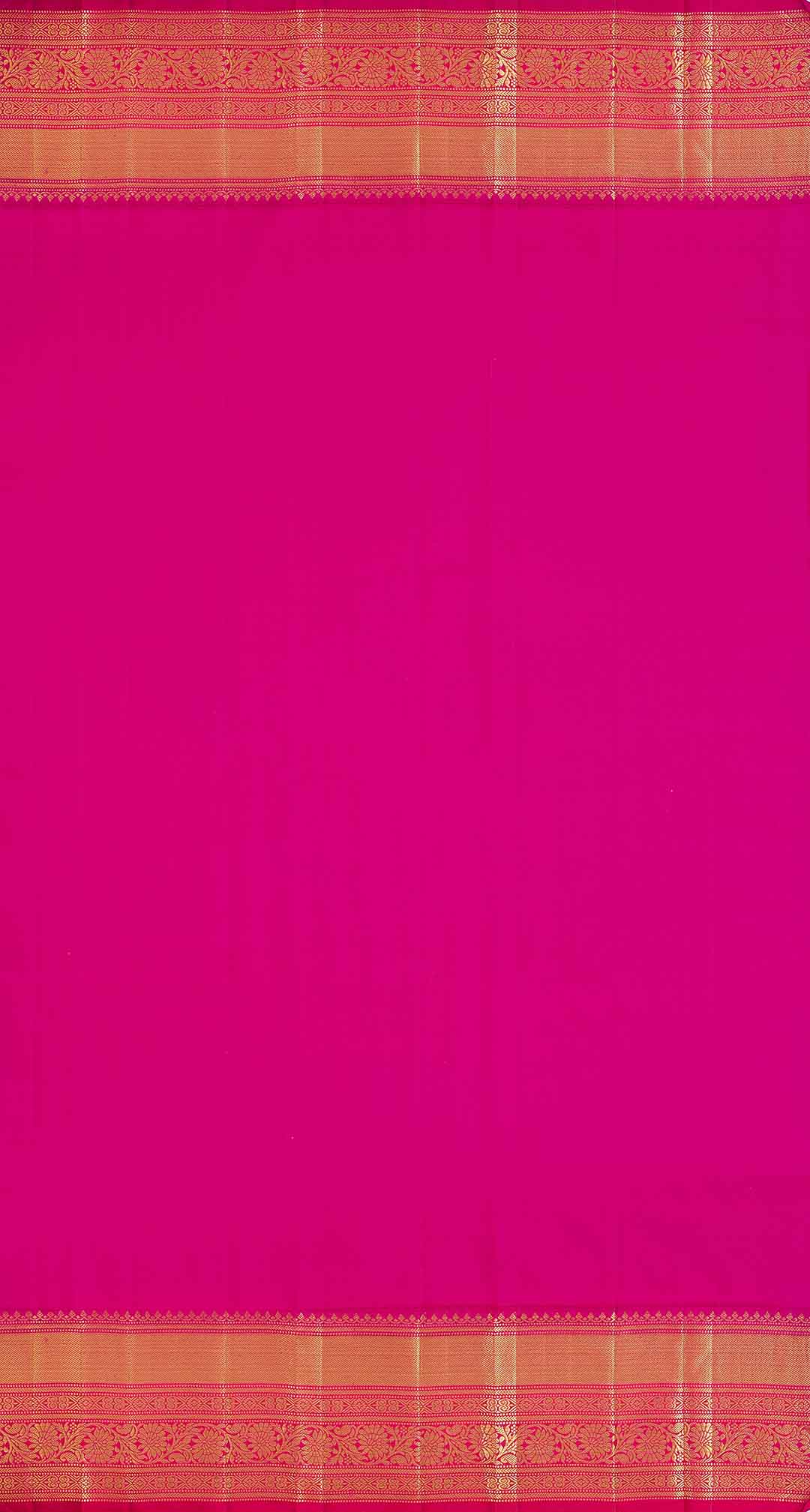 Rama Green With Pink Zari Border