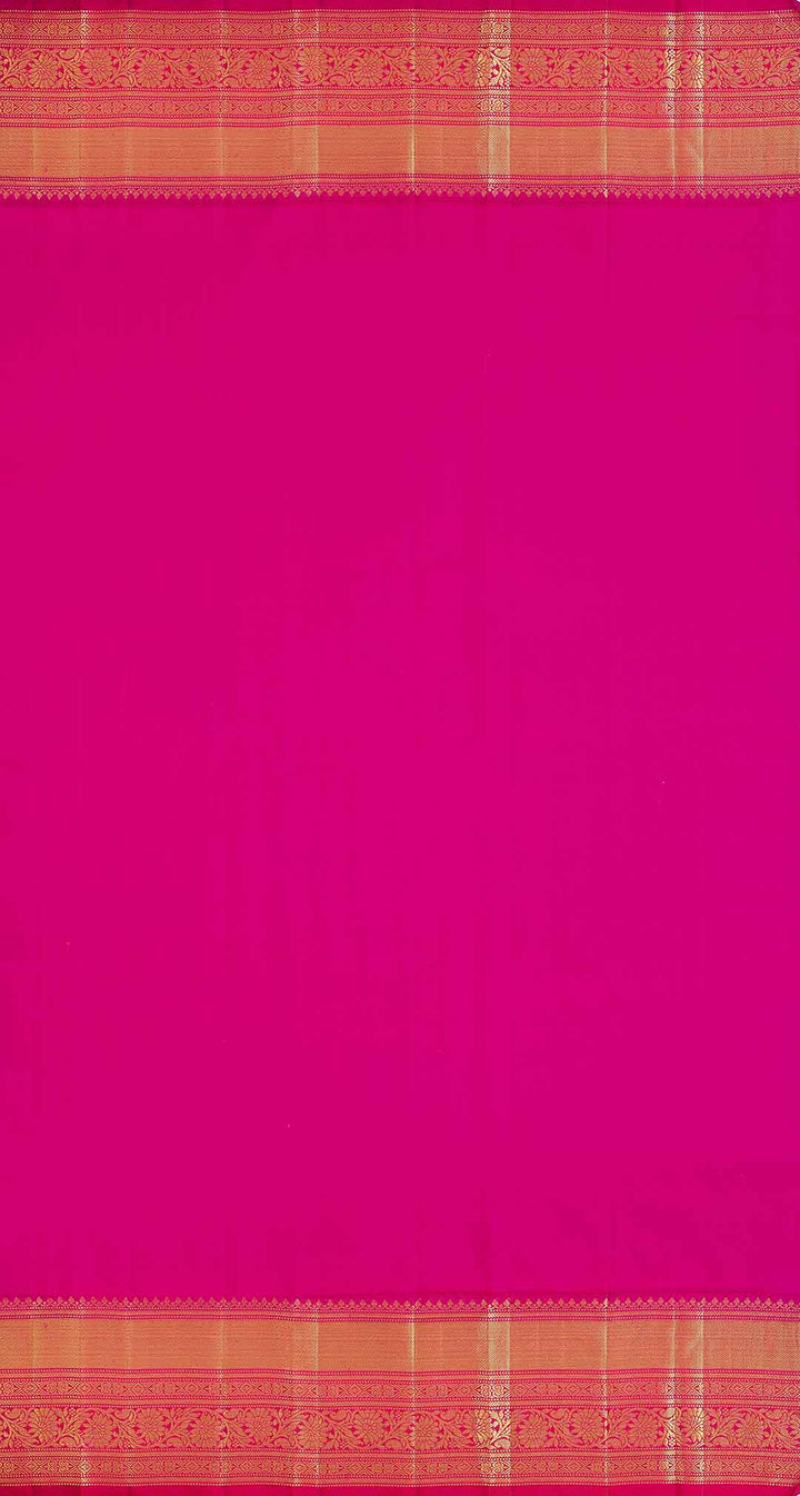 Rama Green With Pink Zari Border