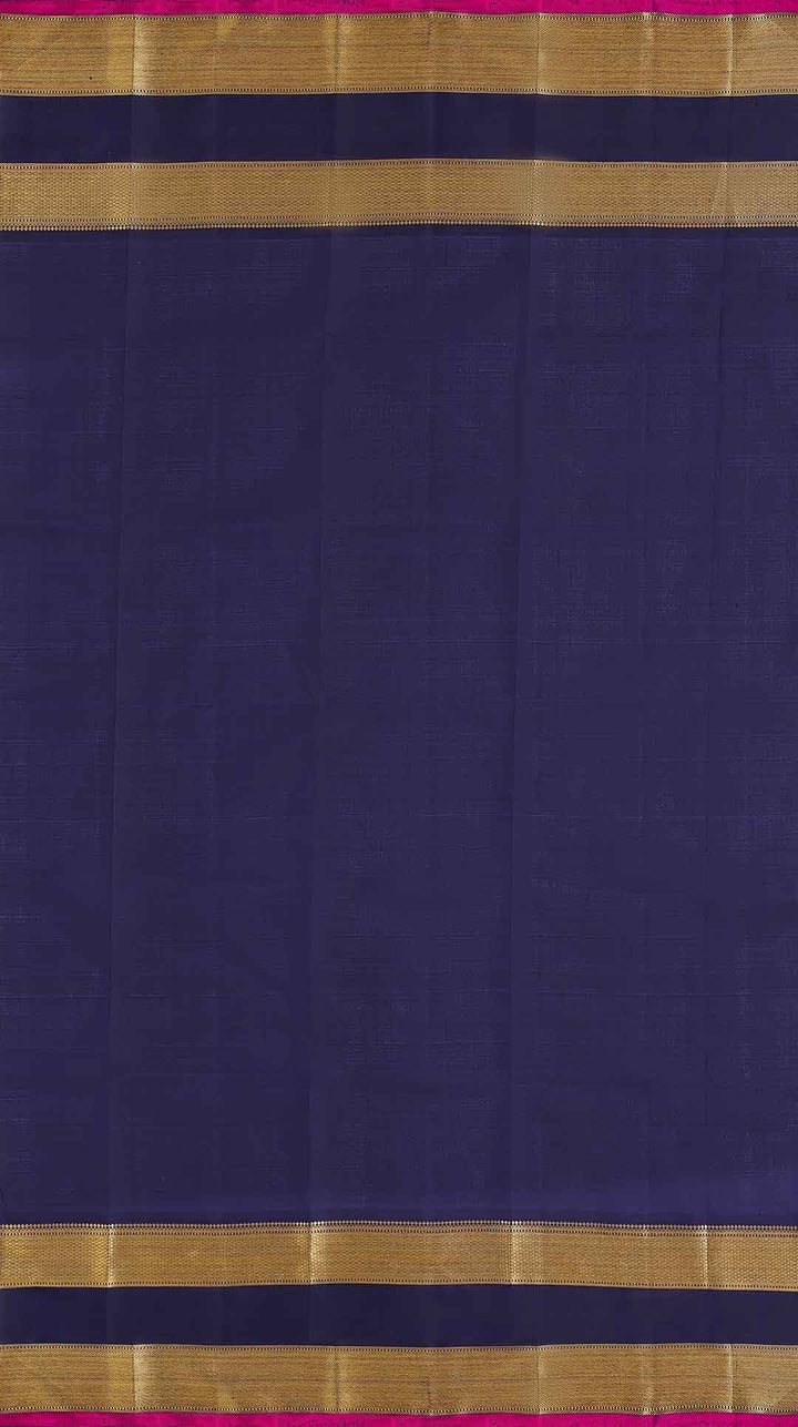 Powder Pink Kanchivaram Saree With Blue Border