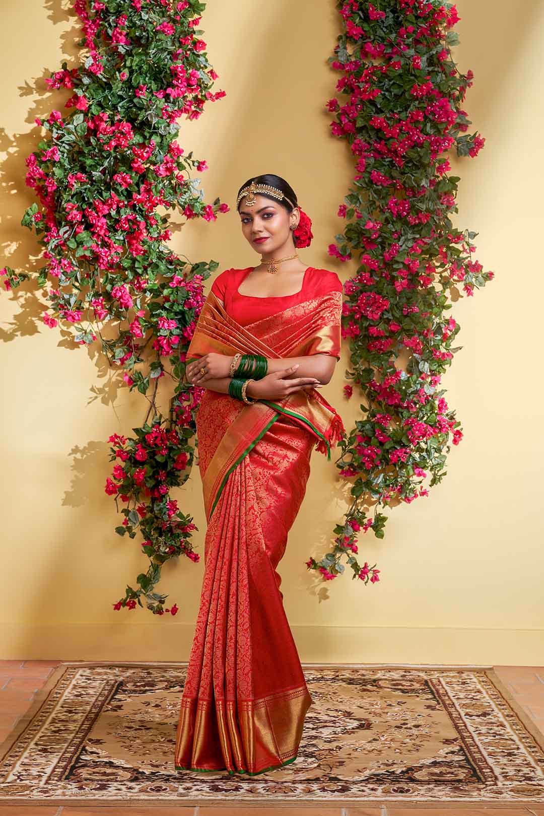 Red Vanashrinkaram Kanchivaram Saree