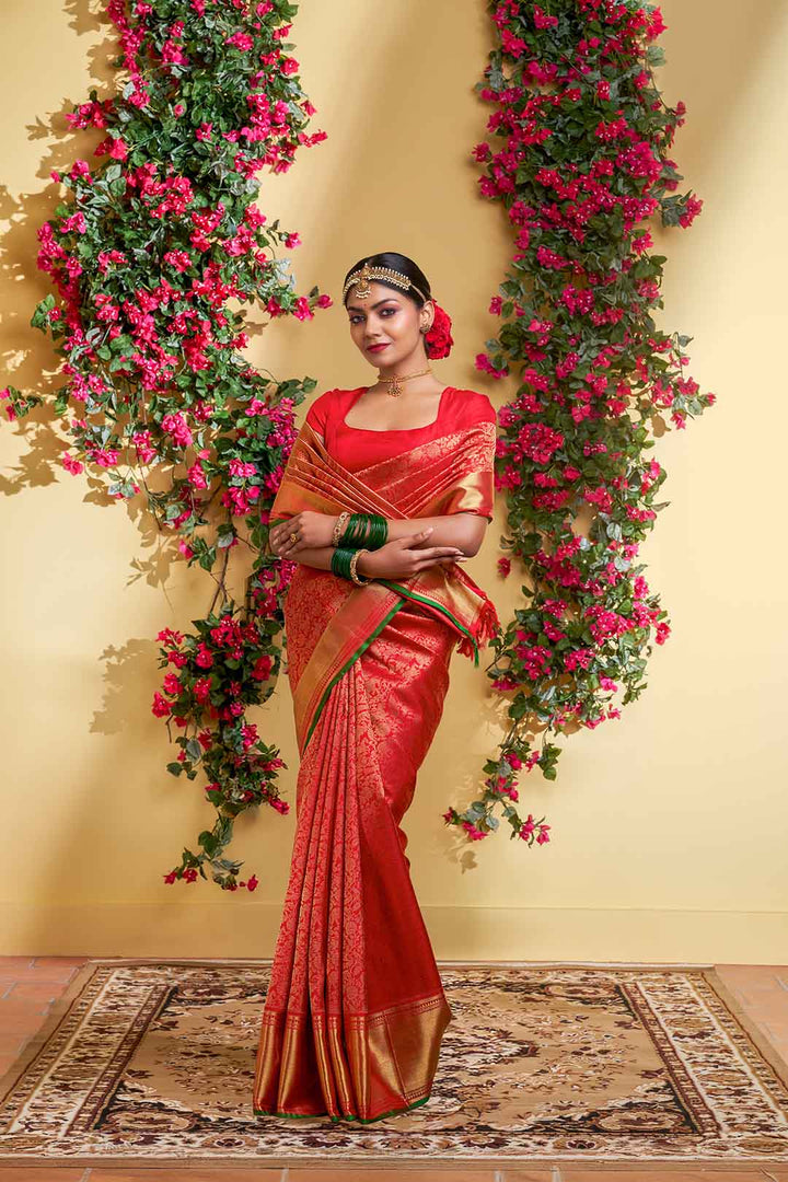 Red Vanashrinkaram Kanchivaram Saree